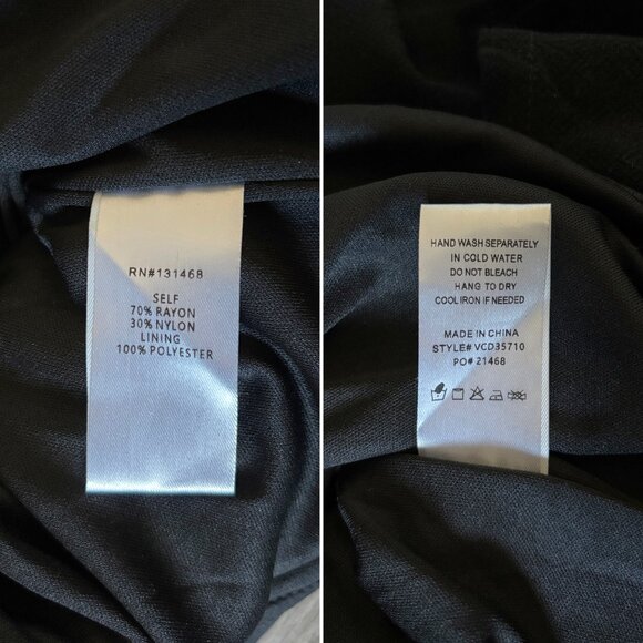 VICI Ruched Black Linen-Like Halter Maxi Dress Womens Large Formal Wedding Guest - Picture 16 of 16